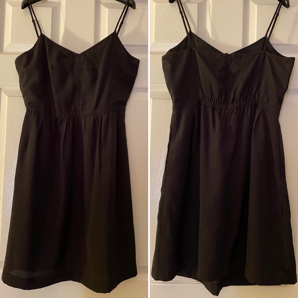 J.crew Black Spaghetti Strap Dress